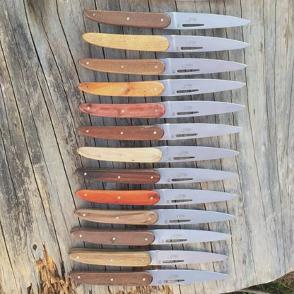 Couteau de table artisanal manche en bois – Fabriqué en France – No.i.K Noirmoutier